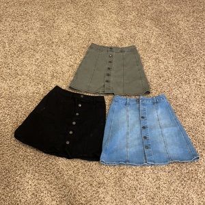 Cute jean skirts or back to school or for work